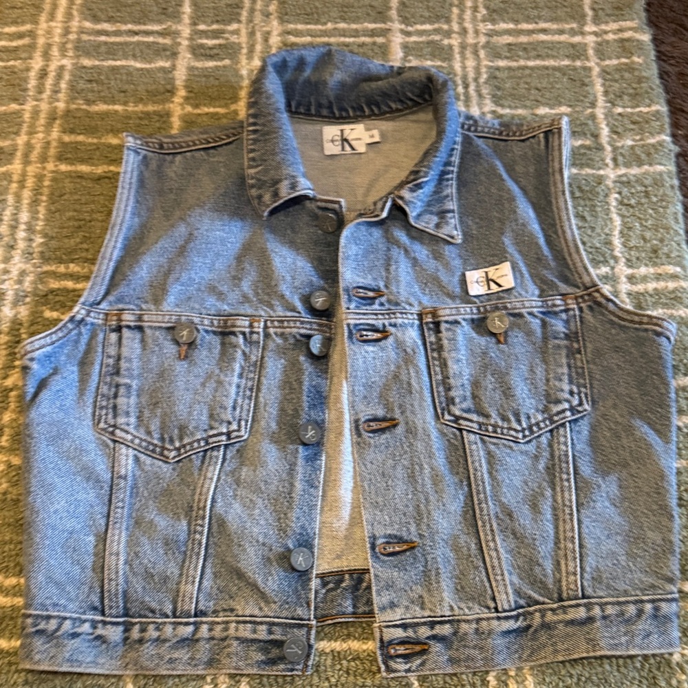 Calvin Klein Light Blue Denim Vest